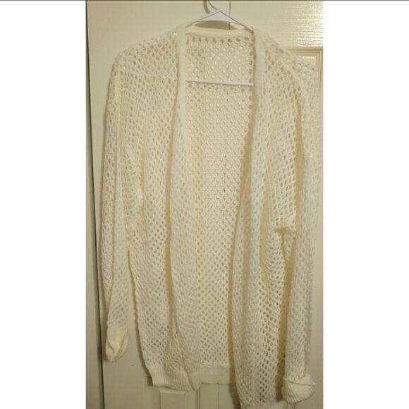 Women's Open Knit Long Sleeve Cardigan/Beach Cover-up NWOT Never Worn Size L - Picture 1 of 6